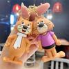 Creative Cartoon PVC Cat Backpack Keychain Pendant Charm