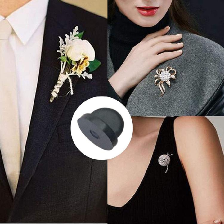 100 Set Pin Backings Tie Tacks Blank Pins with Pin Back for Butterfly Clutch Bac