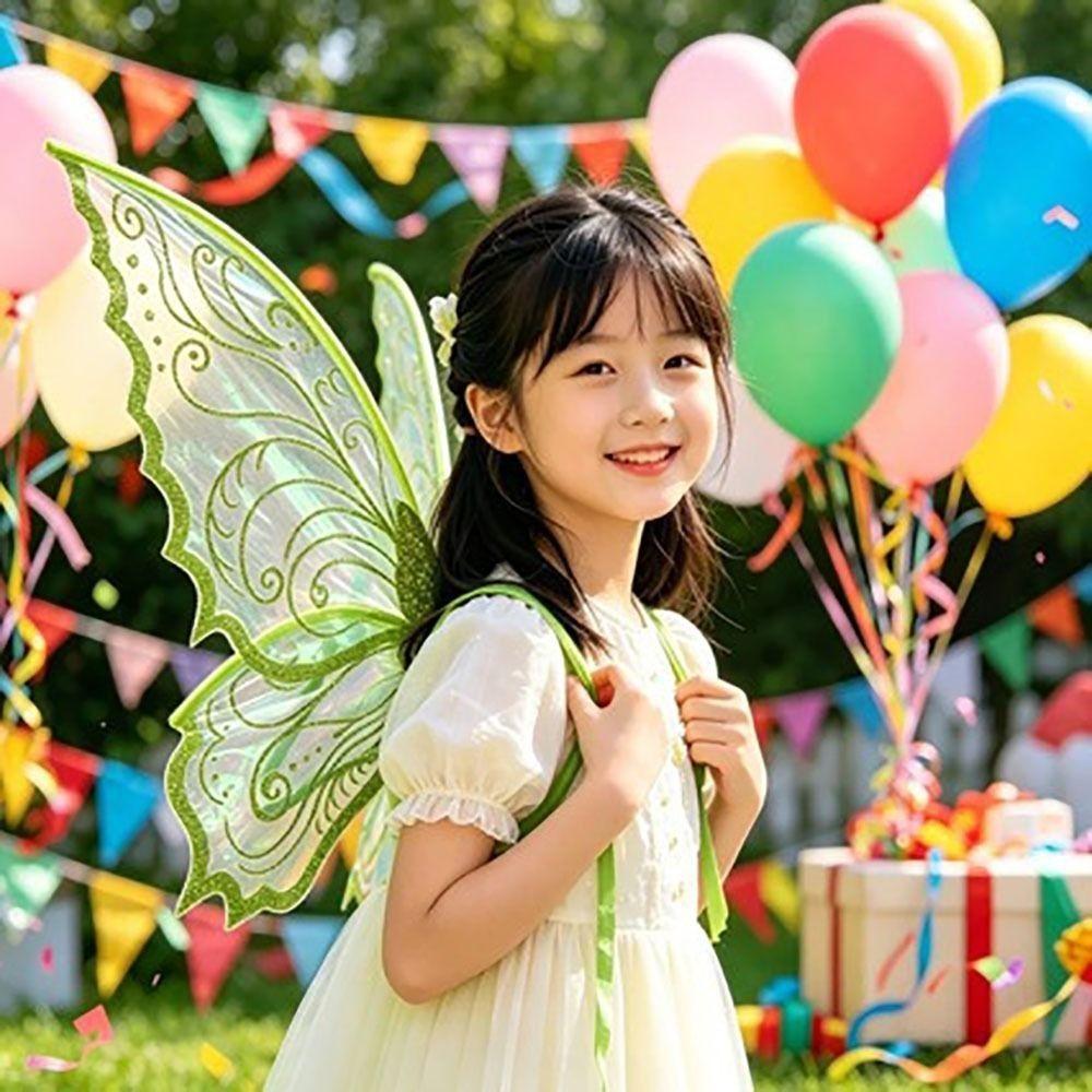 Organza Angel Wings Sparkling Elf Cosplay Wing Cute Fairy Wings Party Props