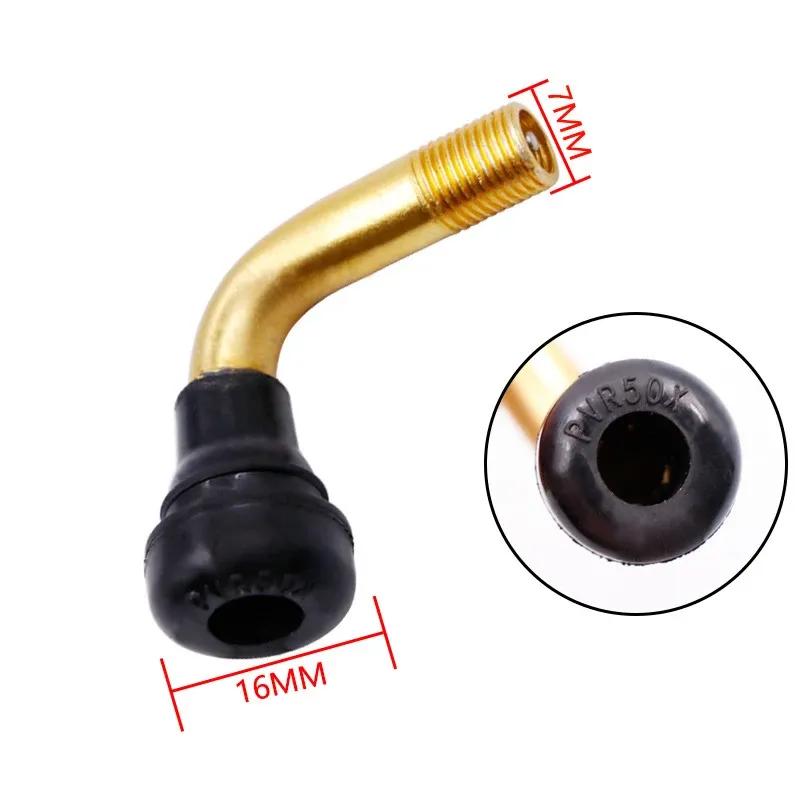 Car Tubeless Tyre Valve Copper Valve Elbow for Motorcycle Electric-bike Wheel Tubeless Tire Valve Stem Rubber Tire Nozzle Core