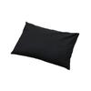 Buckwheat Husk Pillow with Checkered Pattern and Pillowcase, 43 X 63cm, Black, Made In Japan