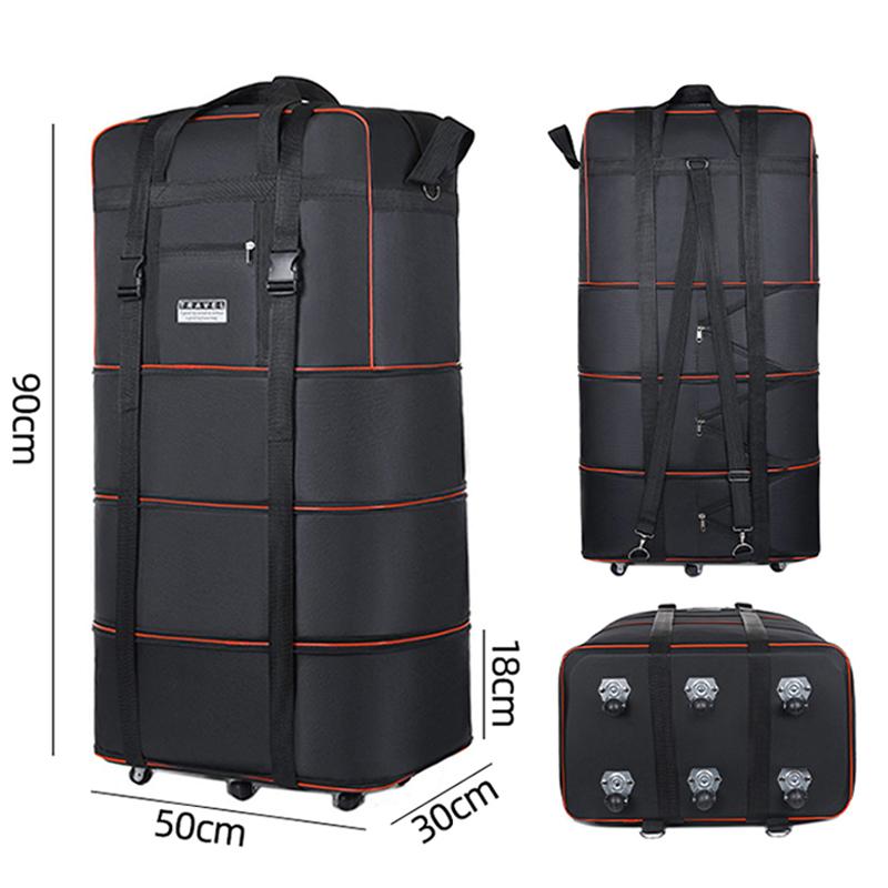 Bolsa de Viaje Plegable Maleta Rueda Universal Caja de Almacenamiento Viajar al Extranjero Envío Aéreo Bolsa de Equipaje Retráctil de Gran Capacidad