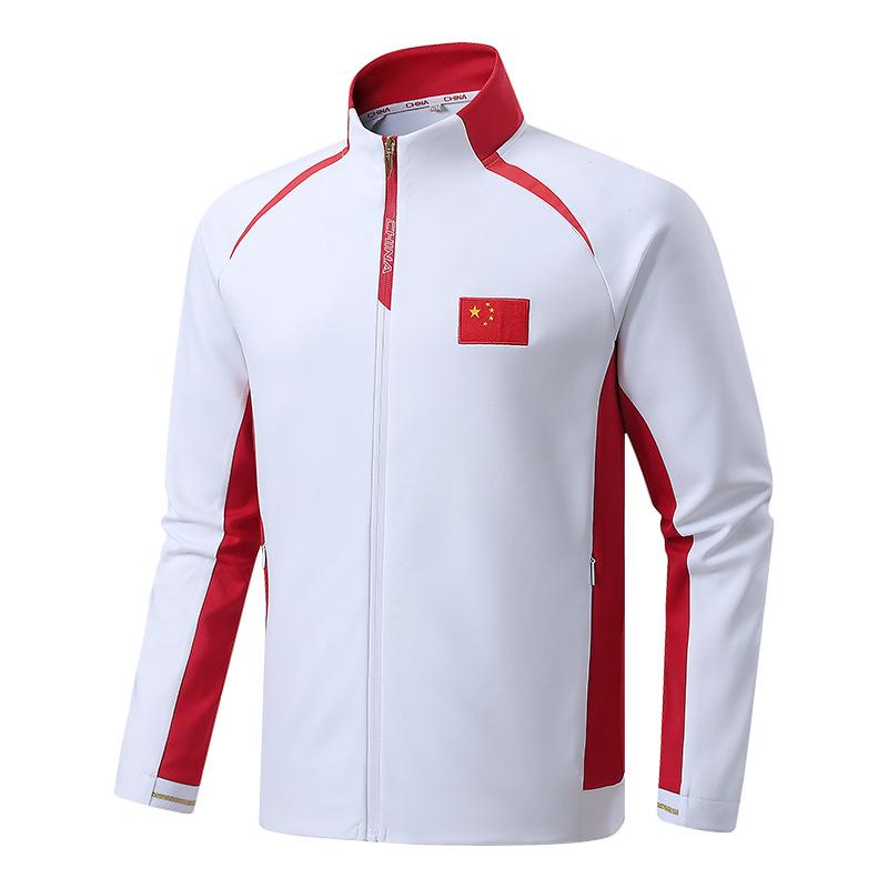 Unisex Long-Sleeved Sports Cardigan: Spring/Autumn Chinese Team Wushu Coach Uniform Small