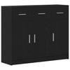 Sideboard in Black Oak Finish 91 x 28 x 75 cm Engineered Wood