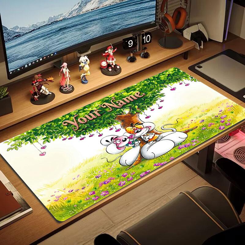 Diddl Benutzerdefinierter Name Große Größe Mauspads Große Gaming-Tischunterlage Rutschfeste Laptop-Tablet-Großes Mauspads XXL-Matte Mini-PC-Spielmatte Mit Verriegeltem Rand