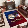 Atletico Madrid Customize Your Name Floor Rug Office Rug Perfect for Kitchen Foyer Living Rooms Study Room Antislip Carpet Anime Office Decor