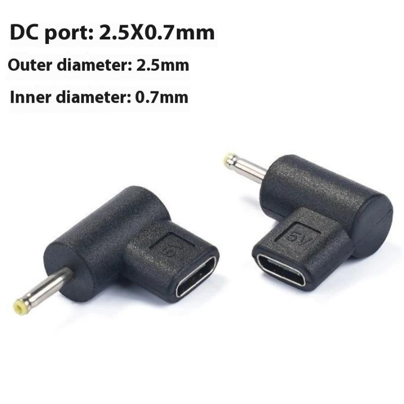 1 Stück Universal 5V TypeC auf DC 3,5x1,35mm/5,5x2,1mm/5,5x2,5mm Stecker Ladeadapter Konverter DC Stromanschluss