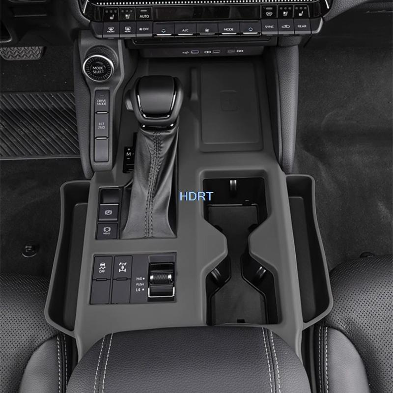 For Toyota Land Cruiser 250 LC250 Prado 2024 + Car Styling Center Console Front Water Cup Pad Gear Shift Storage Box Interior