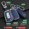 Zinc Alloy + Leather Car Key Case Cover Shell For Nissan Nv200 Sentra Versa X-Trail Qashqai J11 Juke Murano Micra Tiida Maxima