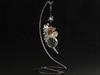 RELIGHT Rising Dragon Crystal Glass Suncatcher with Stand, Feng Shui Decor (Coiled Dragon, Silver)
