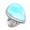 Inel Cadou din Argint Sterling Solid 925 cu Piatră Prețioasă Larimar Naturală M.6 Q6c10