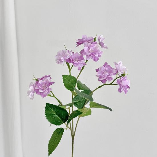 Artificial Crabapple Flower 18 Inch Fake Flowers with Stem And Leaves Realistic Faux Floral Arrangement for Kitchen Dining Table Centrepiece Wedding