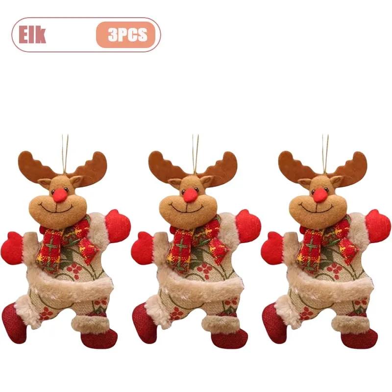 1-20PCS Xmas Tree Decoration Cute Cloth Figure Hanging Charm Dancing for Living Room Party Indoor Outdoor Festival Home Gift