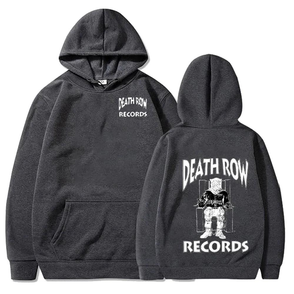 Death Row Records Hoodies Frühling Herbst Fleece Hoodie Sweatshirts Pullover Mode Herren Damen Locker Kapuze Hip Hop Streetwear Top