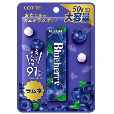 Lotte Blueberry Ramune 50g FeaturesThe Well-known Blueberry Gum Is Now Available In a Ramune form.F FeaturesThe Well-known Blueberry Gum Is Now Availa