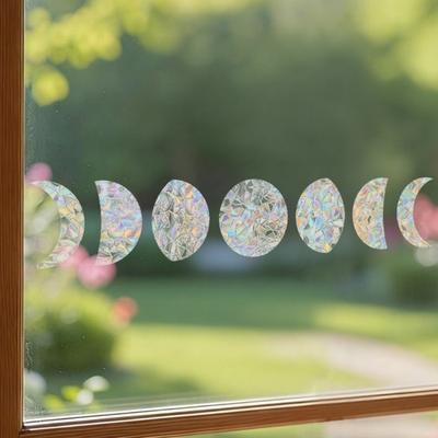 Prism Window Decals To Prevent Bird Strikes Anti-Collision Static PVC Stickers Reusable Rainbow Suncatcher Cling for Glass Windows
