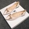 Neue Damen Flache Schuhe Mode Lackleder Goldene Schleife Freizeit Schuhe Slip-on Loafer