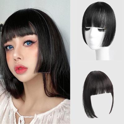 Princess Bangs Hime Cut Bangs Frisuren Clip-in-Pony-Haar-Haar-Pony für Frauen Haar-Pony-Clip-on-Haare