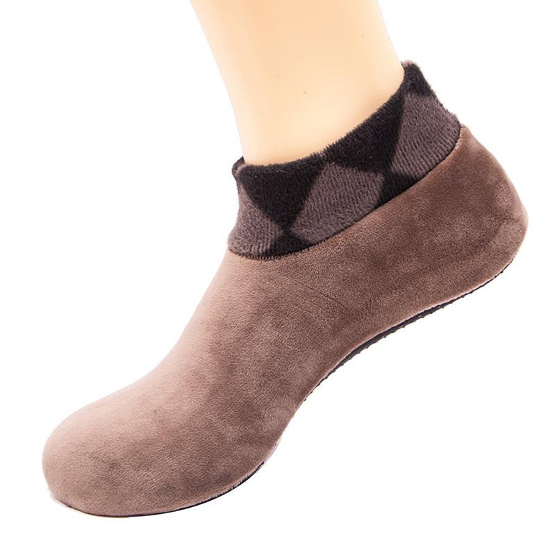 

Новые женские мужские носки из мягкого флиса, утолщенные, зимние, теплые, носки для ботинок, унисекс, мужские, эластичные, нескользящие, модные, для дома, носки-тапочки Women-Men(1 PAIR)