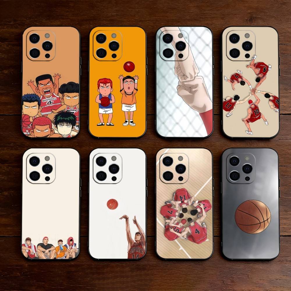 Chibi Basketball Player Phone Case For iPhone 17,16,15,14,13,12,11 Plus,Pro Max,XS,Soft Silicone Black Cover