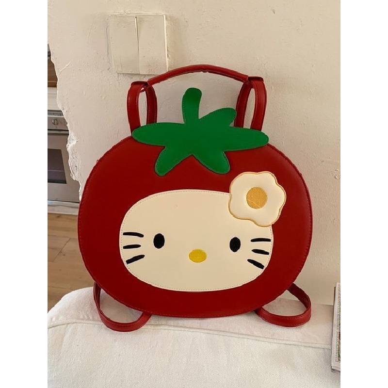 Tomato Hello Kitty Tote Bag For Women And Men With Padded Shoulder Straps And Storage Functionality