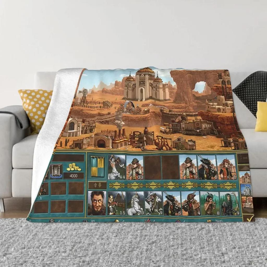 Heroes Of Might & Magic 3 Blankets Flannel Textile Decor Anime Video Game Ultra-Soft Throw Blanket for Sofa Outdoor Rug Piece