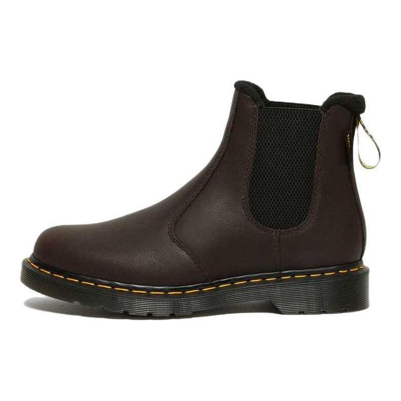 Dr. Martens 2976 Warmwair Leather Comfortable Warm Ankle Chelsea Boots Unisex boots Dark-Brown 27821201
