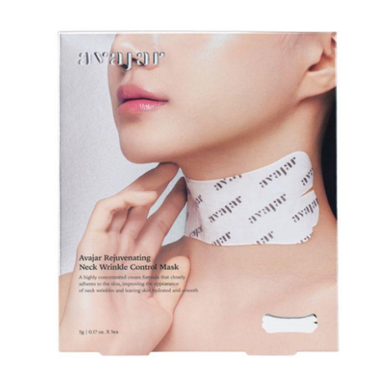AVAJAR Rejuvenating Neck Wrinkle Control Mask 5 Sheets – Firming & Hydrating Neck Care Mask for Smooth, Youthful Skin