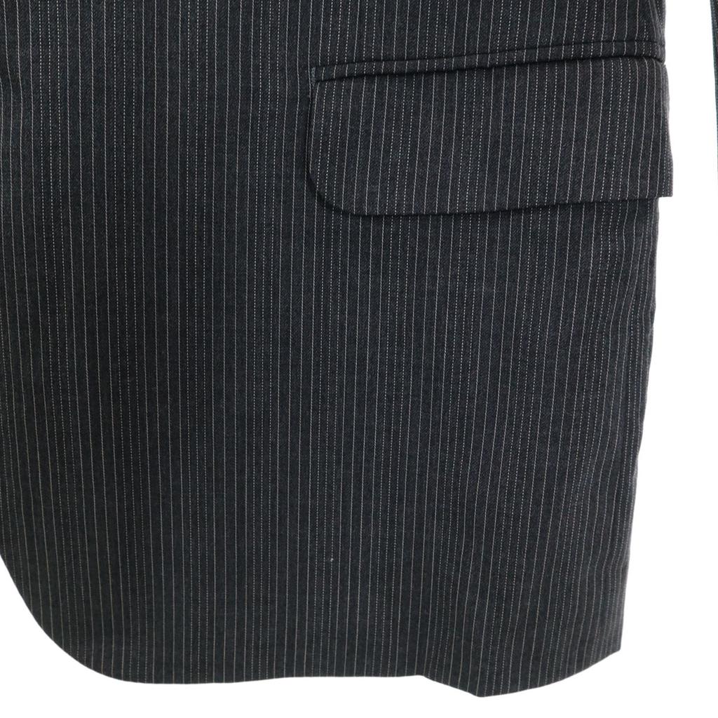 LANVIN Striped Pattern tailored jacket gray Men's Used