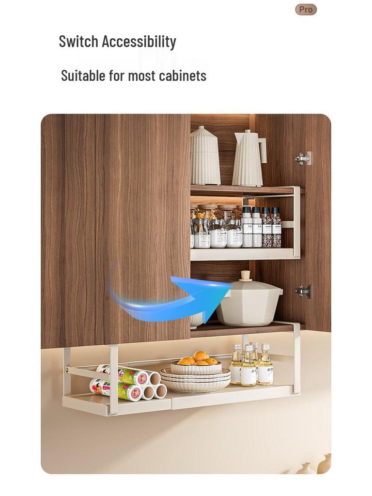 Infällbar Hängande Kökskåpsorganisatör & Förvaringshylla