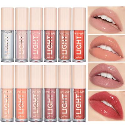 12 farieb Mirror Pearl Lesk na pery Vodotesný Dlhotrvajúci hydratačný rúž Lesk na pery Trblietavý Lesk na pery Dámsky make-up Kozmetika