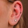 10pcs ASTM F136 Titanium Male Thread Labret Piercing 14G 16G Lab Lip Ear Tragus Replacement Body Jewelry Accessories