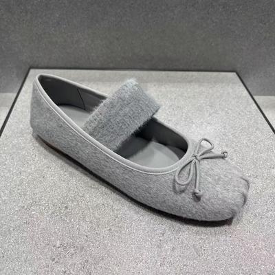 Rindsleder-Version! 2025 Herbst neue Damen Schuhe Plateau vielseitig lässig Schleife Mary Jane Ballerinas