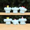 Mini Elephant Figurines Miniature Resin Fairy Garden Elephant Models Micro Moss Landscape DIY Terrarium Crafts for Dollhouse Aquarium Decor
