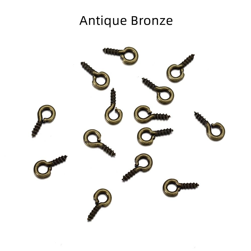 300/500pcs Mini Screw Pendants Eyepin Keychain HookThreaded  Pin Fitting DIY Jewelry Bracelet Necklace Making Accessories
