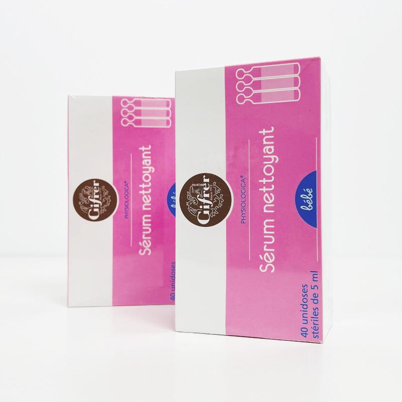 Gifrer Baby Nasal Drops: Sea Salt Water Spray, 40 Small Bottles for Gentle Nasal Cleaning