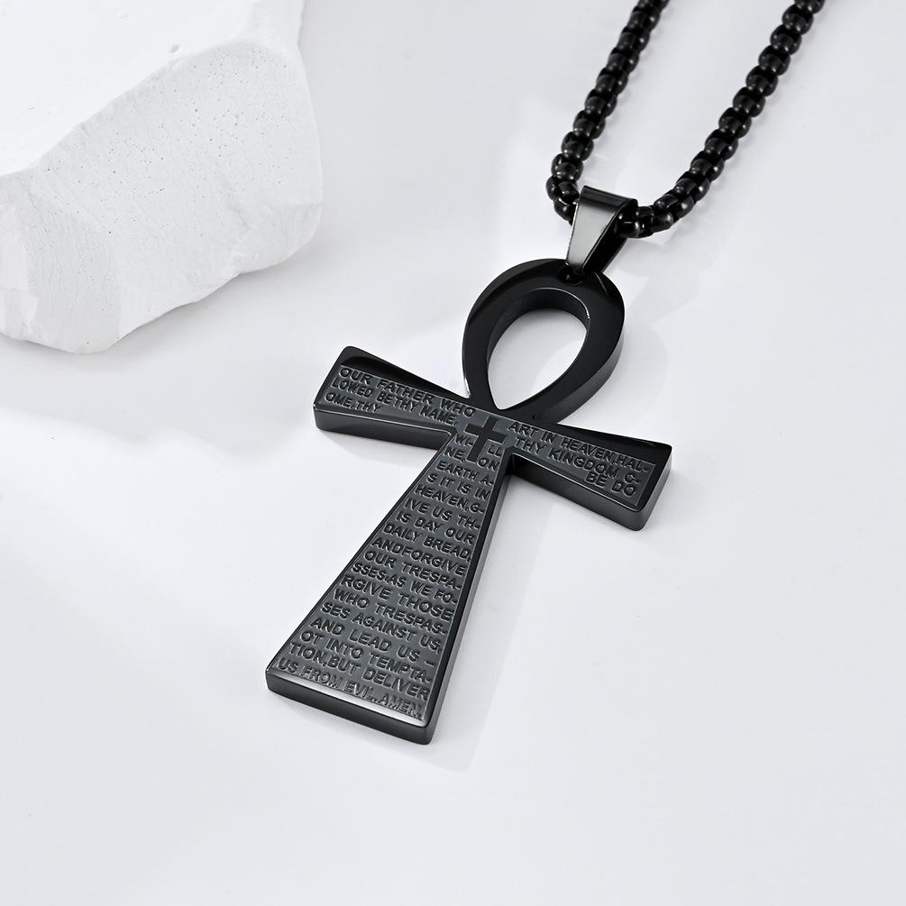 Męski Punkowy Najnowszy Krzyż Rycerz Świątynny Klasyczny Wisiorek Naszyjnik Męski Amulet Biżuteria