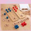Digit Wooden Ten Computing Board Learning Toy Kids Mathematics Development Brain