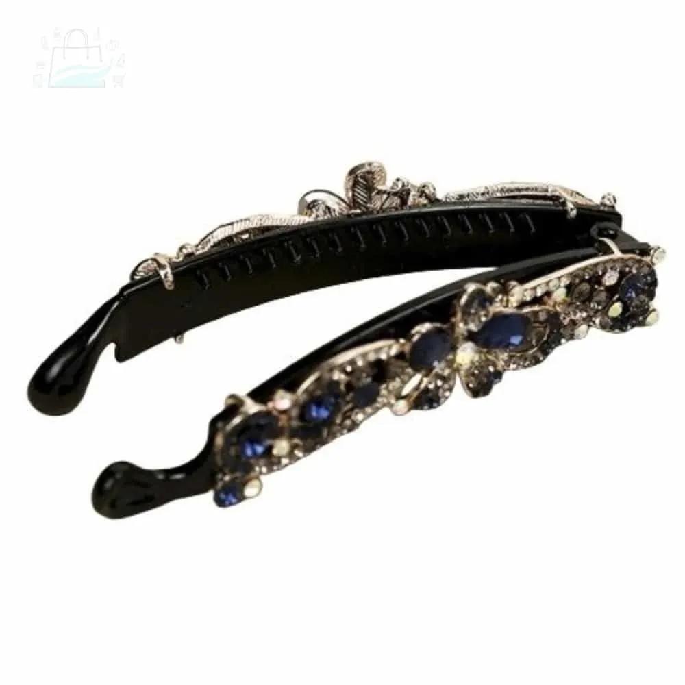 GSTORE Jewel Claw Clip Ribbon Pin Hair Clip Hair Pin Hair Banana Pin Blue