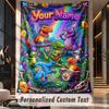 Dinosaur (50) Theme Custom Tapestry Personalized Custom Name Text Wall Hanging Tapestry Home Decor Background Cloth
