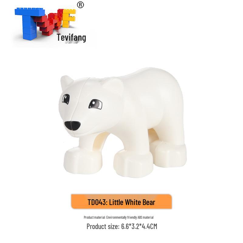 Large Particle Building Blocks: Compatible Prairie Ocean Animal Farm Educational Toys for Kids