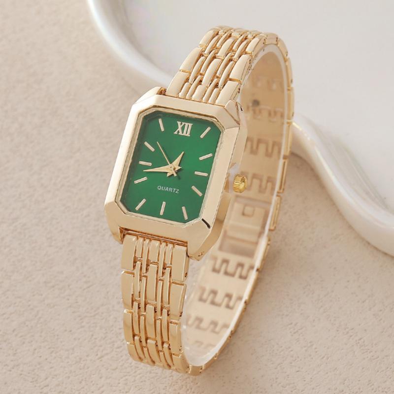 2024 TEUM Korean Style Leather Ladies Quartz Watch with Rhinestone Jewelry
