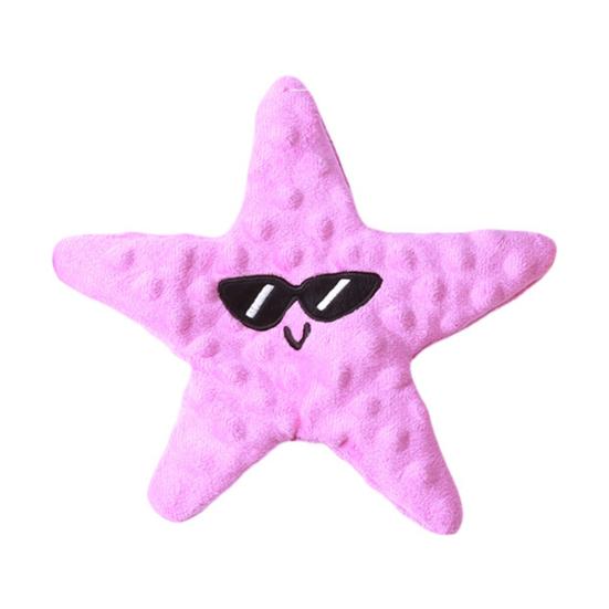 

Pet Toy Star Shape Soft Dog Toy with Built-in Rattle Paper Chew Toy Boredom Relief Bite Resistant Puppy Training Toy розовый