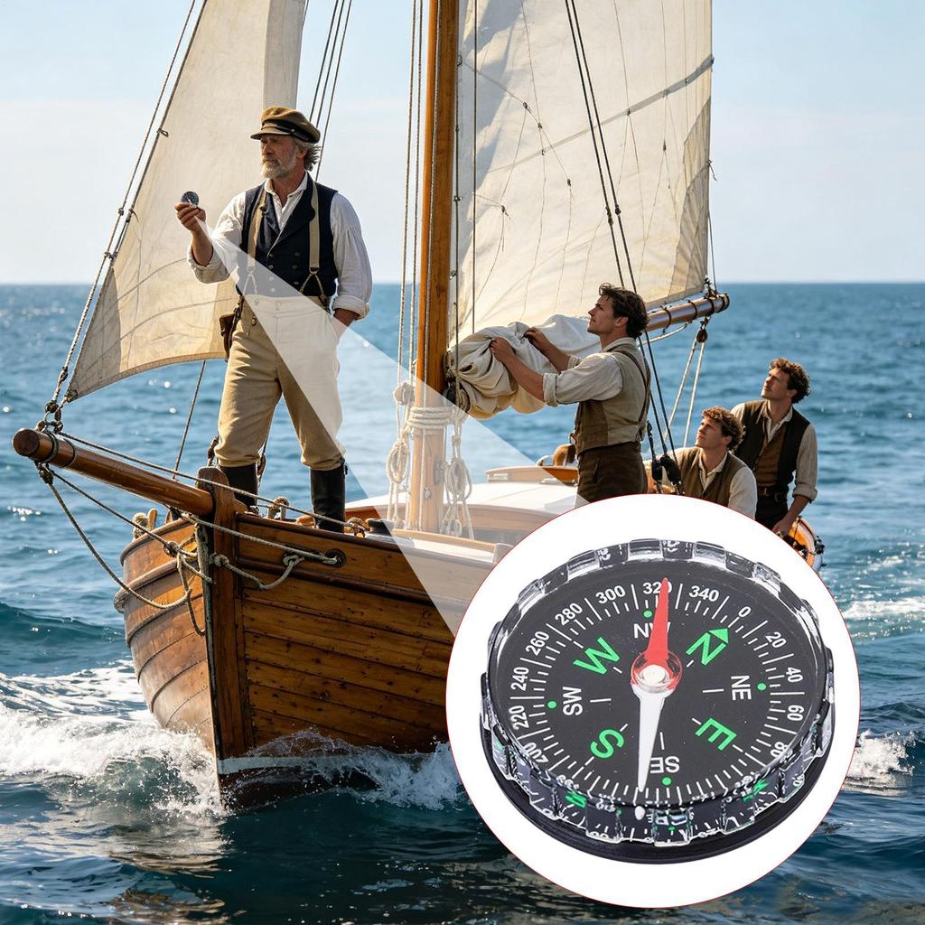 Waterproof Multifunctional Hiking Compass Portable Precise Navigation Tool For Outdoor Survival Mountaineering Boating Travel