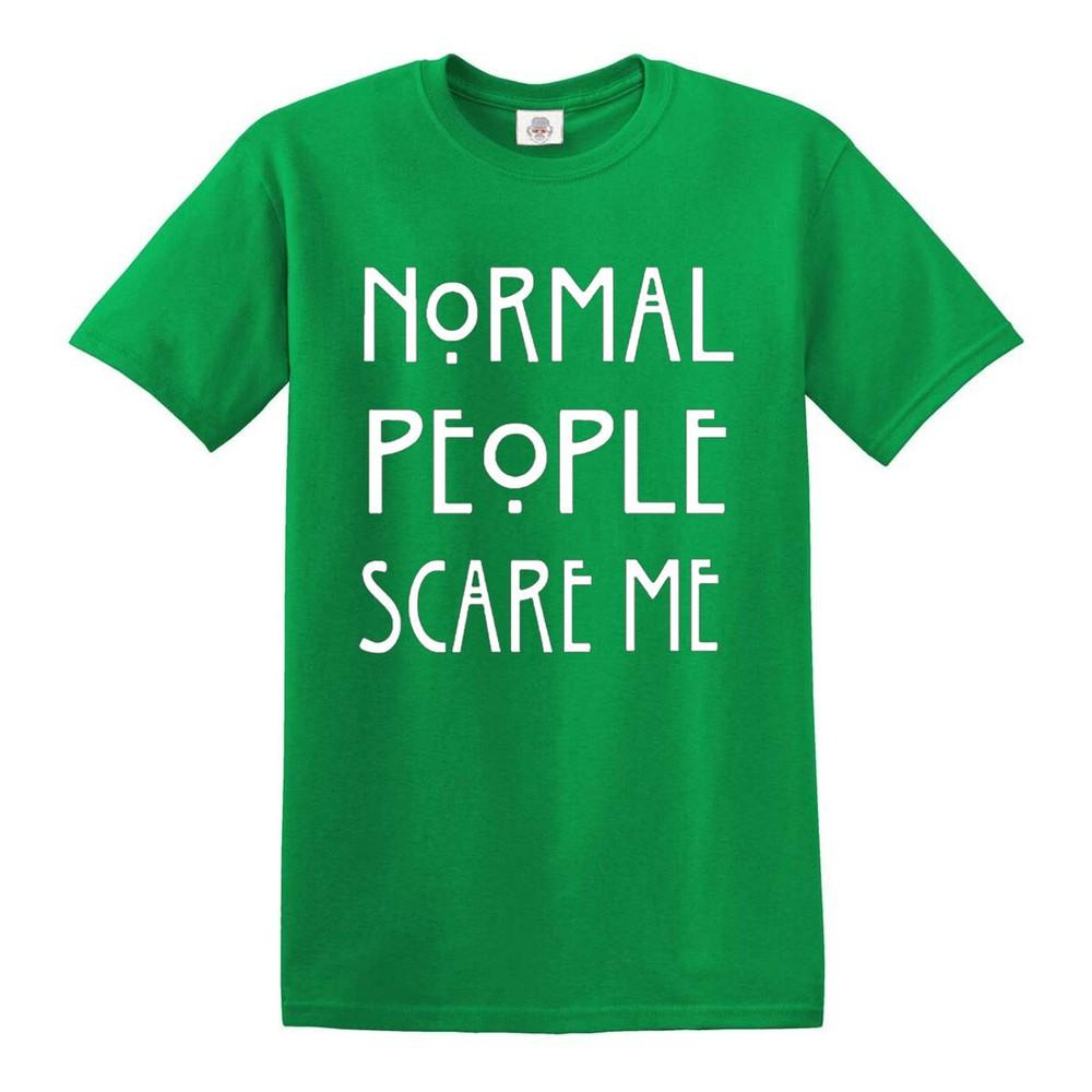 Normale Leute machen mir Angst T-Shirt lustig Goth Rock Punk Geschenk Neuheit Oberteil Tee