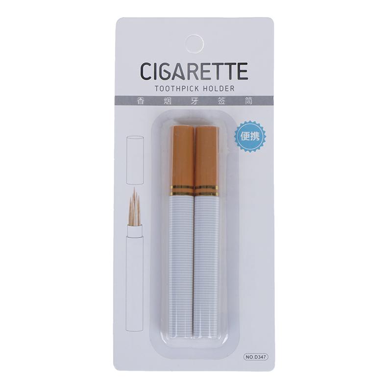 2Pcs Cigarette Shaped Secret Stash Diversion Pill Box Toothpick