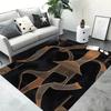 Nordische Schwarze Goldlinien Sind Einfach und Minimalistisch Teppich Schlafzimmer und Wohnzimmer Innenbereich Dekoration Geschenk