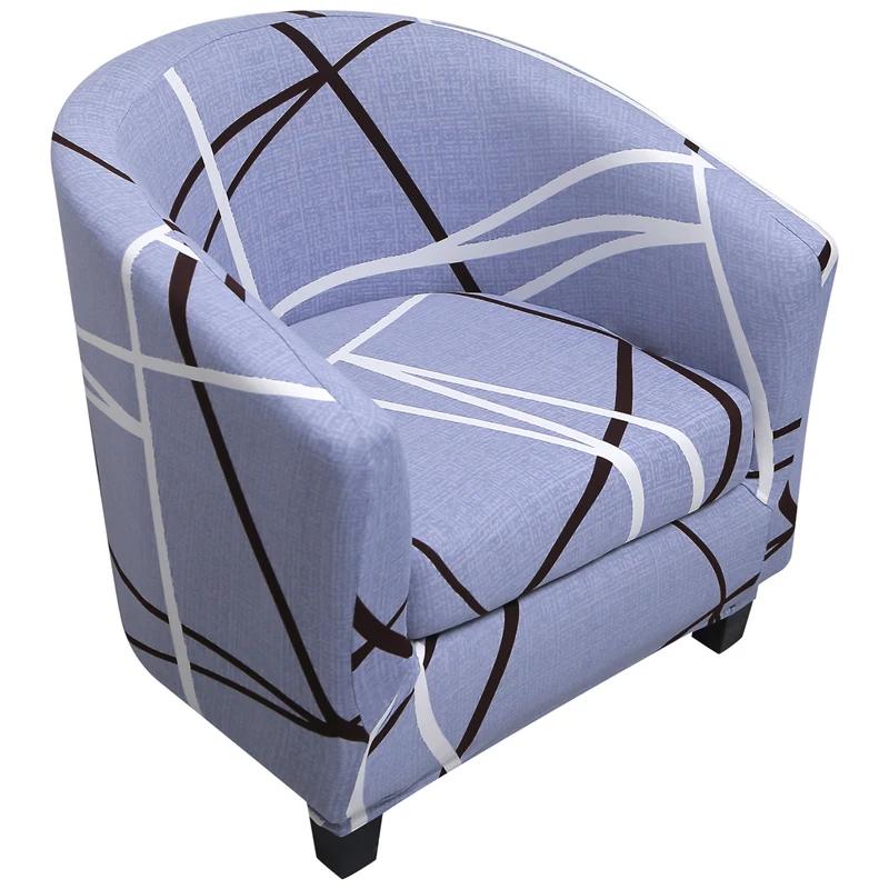 Stretch Club Chair Covers Printed Armchair Cover for Bar Counter All-inclusive Slipcover Washable Tub Couch Cover Home Decor