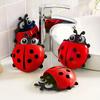 2 pezzi Porta Spazzolino Simpatico Forma Coccinella Ventosa Portaspazzolini Creativo Scaffale Portaoggetti da Bagno Senza Foratura