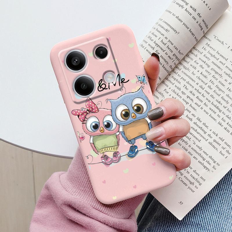 Case For Redmi Note 13 Pro 4G 5G Cute Heart Flower Back Cover Soft Silicone Matte Protective Fundas For Redmi Note13 Pro Bumper